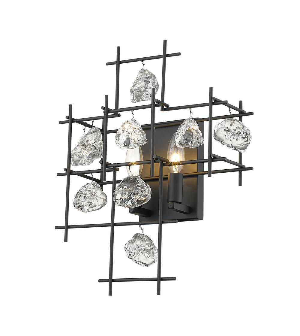 Z-Lite Canada - Two Light Wall Sconce - Garroway - Matte Black- Union Lighting Luminaires Decor