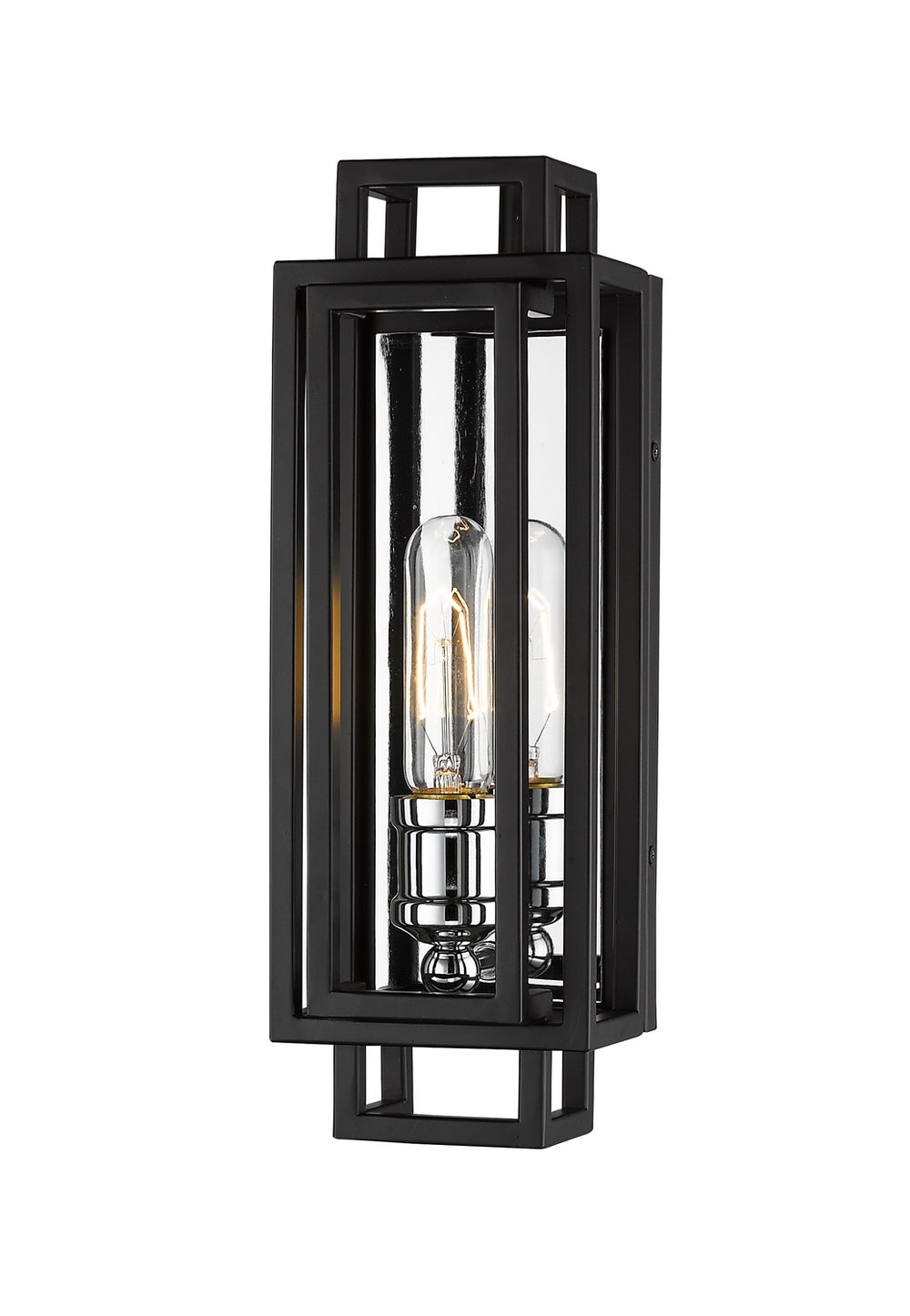 Z-Lite Canada - One Light Wall Sconce - Titania - Black / Chrome- Union Lighting Luminaires Decor