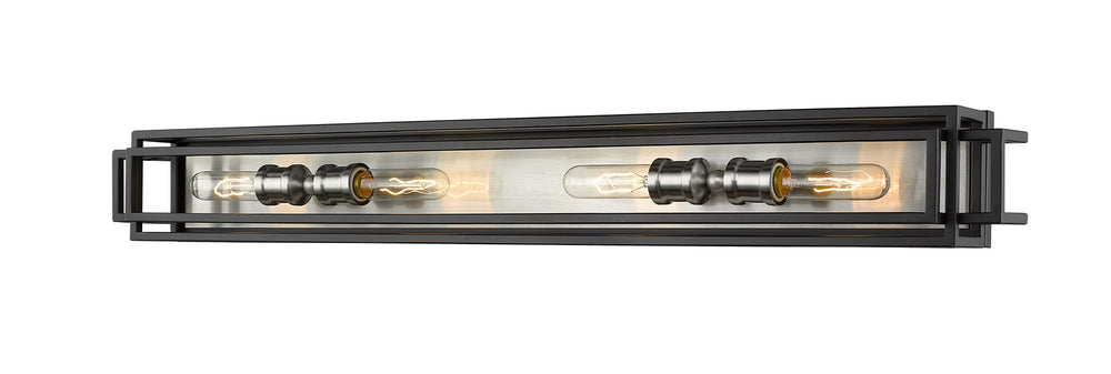 Z-Lite Canada - Four Light Vanity - Titania - Black / Brushed Nickel- Union Lighting Luminaires Decor
