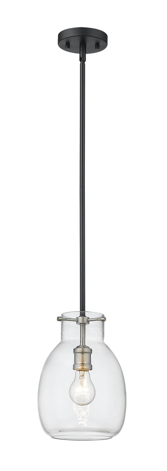 Z-Lite Canada - One Light Mini Pendant - Bella - Matte Black / Brushed Nickel- Union Lighting Luminaires Decor