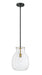 Z-Lite Canada - One Light Mini Pendant - Bella - Matte Black / Olde Brass- Union Lighting Luminaires Decor
