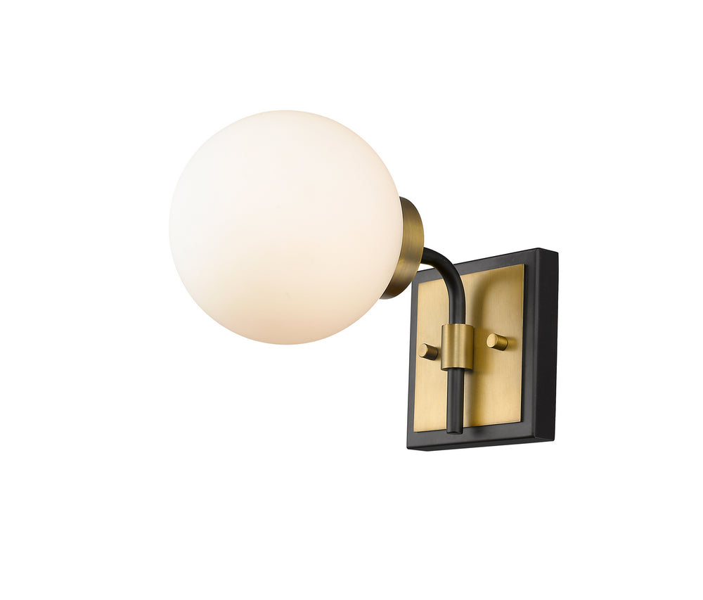 Z-Lite Canada - One Light Wall Sconce - Parsons - Matte Black / Olde Brass- Union Lighting Luminaires Decor
