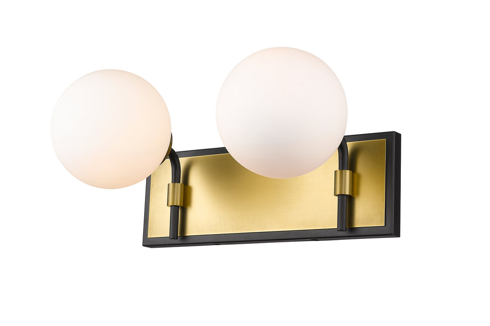 Z-Lite Canada - Two Light Vanity - Parsons - Matte Black / Olde Brass- Union Lighting Luminaires Decor