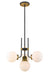 Z-Lite Canada - Four Light Chandelier - Parsons - Matte Black / Olde Brass- Union Lighting Luminaires Decor