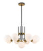 Z-Lite Canada - Nine Light Chandelier - Parsons - Matte Black / Olde Brass- Union Lighting Luminaires Decor