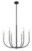 Z-Lite Canada - Six Light Chandelier - Haylie - Matte Black / Brushed Nickel- Union Lighting Luminaires Decor