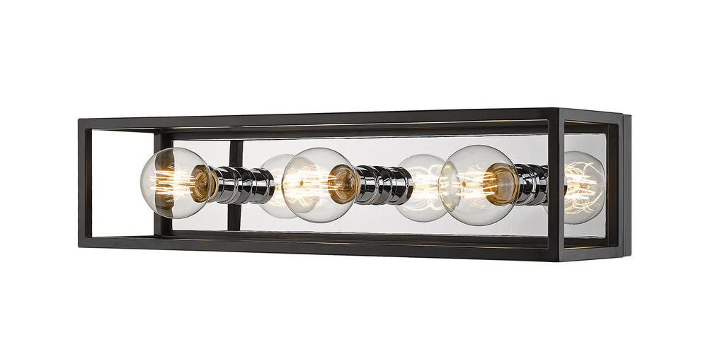 Z-Lite Canada - Three Light Vanity - Kube - Matte Black / Chrome- Union Lighting Luminaires Decor