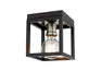 Z-Lite Canada - One Light Flush Mount - Kube - Matte Black / Brushed Nickel- Union Lighting Luminaires Decor