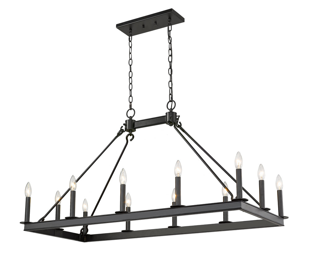 Z-Lite Canada - 12 Light Chandelier - Barclay - Matte Black- Union Lighting Luminaires Decor