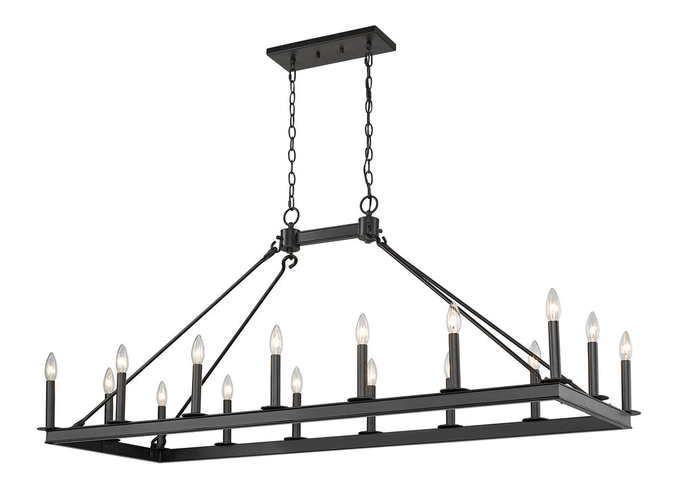 Z-Lite Canada - 16 Light Chandelier - Barclay - Matte Black- Union Lighting Luminaires Decor