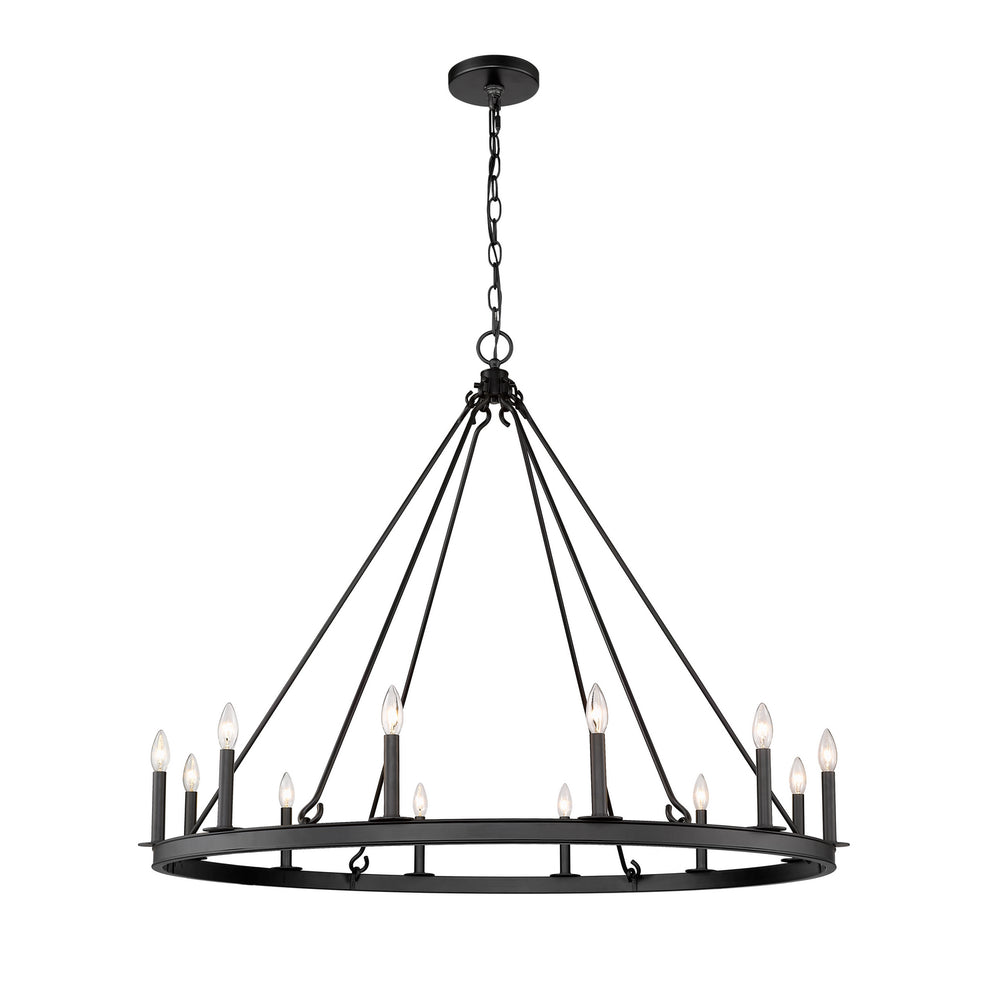 Z-Lite Canada - 12 Light Chandelier - Barclay - Matte Black- Union Lighting Luminaires Decor
