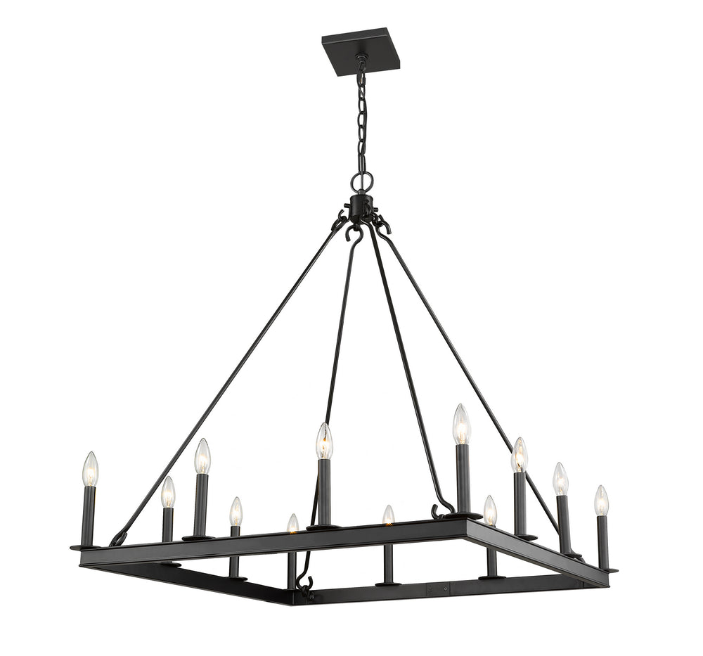 Z-Lite Canada - 12 Light Chandelier - Barclay - Matte Black- Union Lighting Luminaires Decor