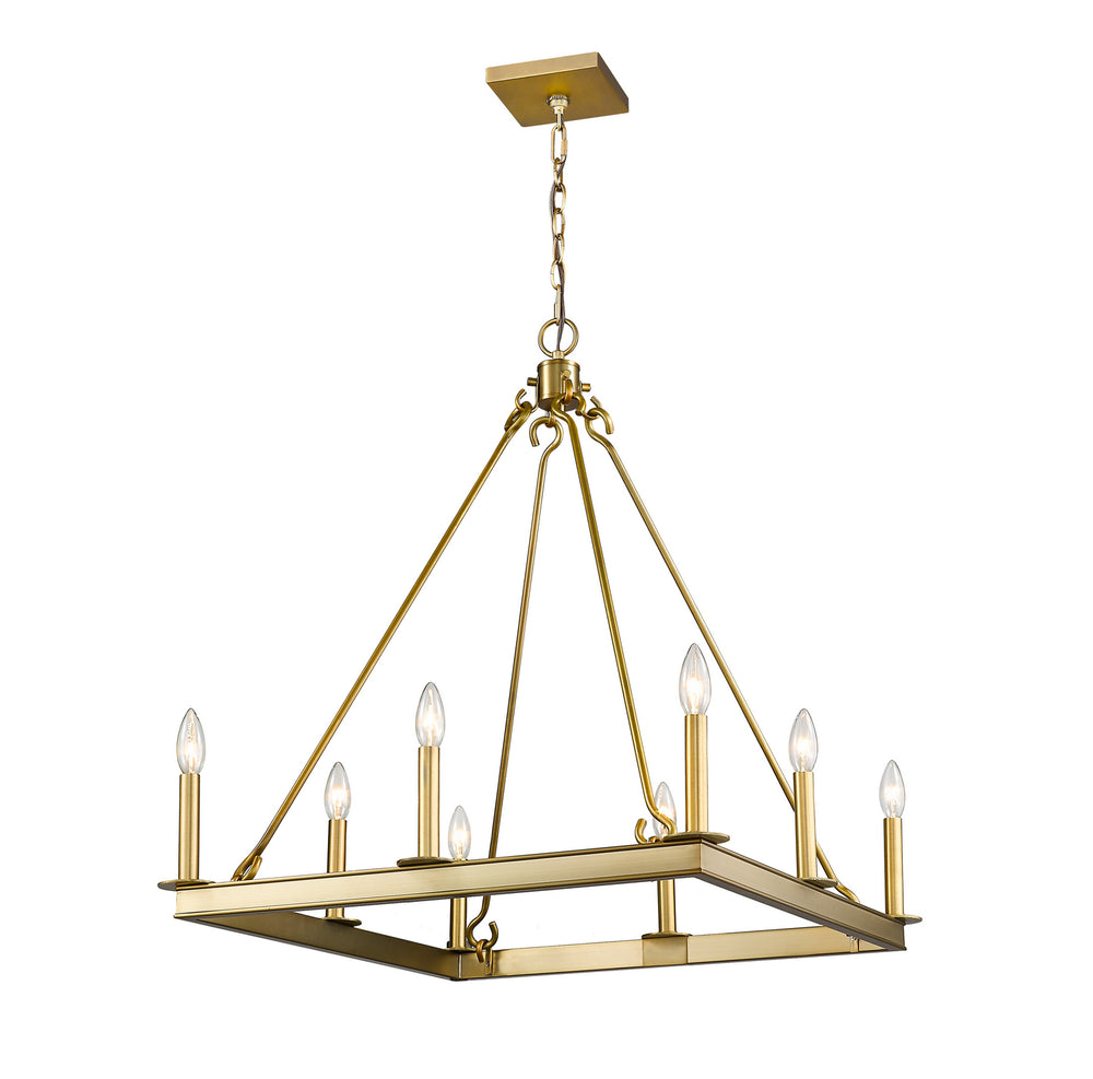Z-Lite Canada - Eight Light Chandelier - Barclay - Olde Brass- Union Lighting Luminaires Decor