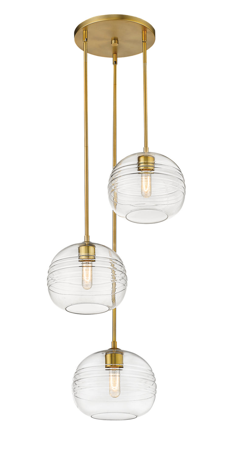 Z-Lite Canada - Three Light Pendant - Harmony - Olde Brass- Union Lighting Luminaires Decor