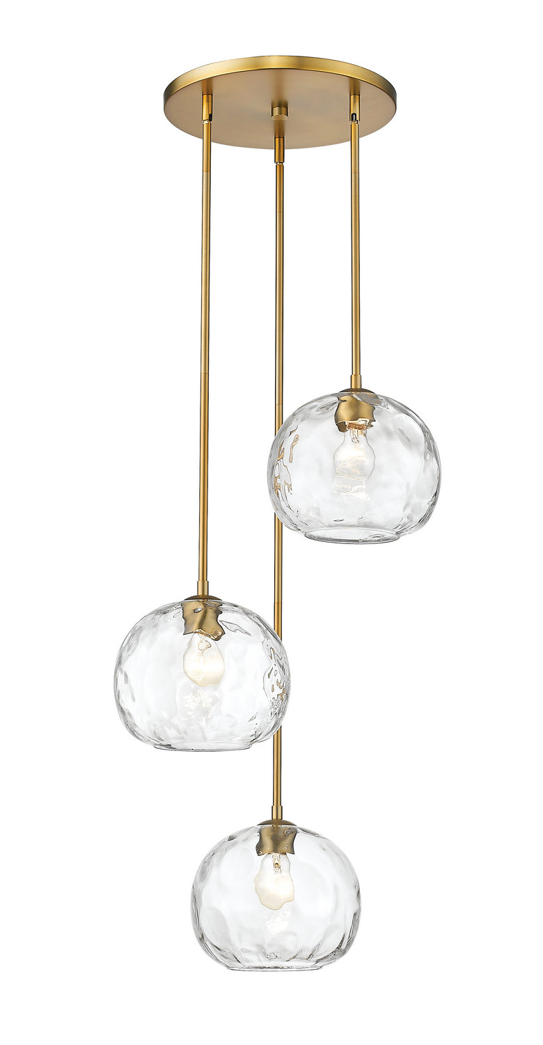 Z-Lite Canada - Three Light Pendant - Chloe - Olde Brass- Union Lighting Luminaires Decor