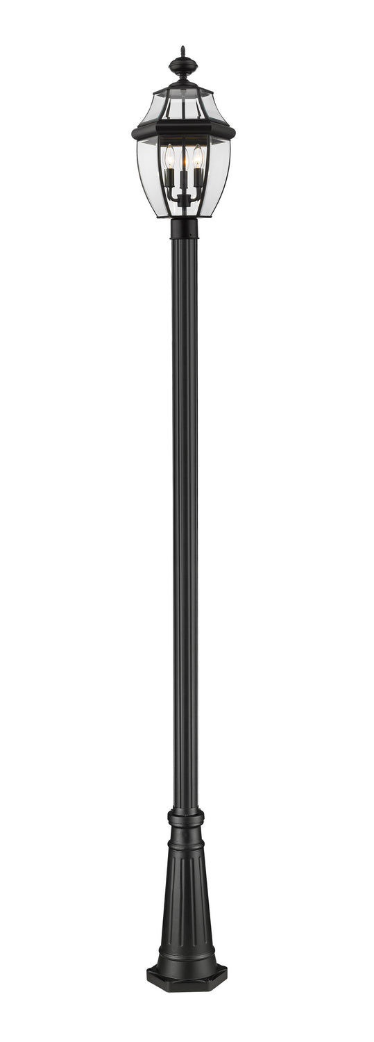 Z-Lite Canada - Three Light Outdoor Post Mount - Westover - Black- Union Lighting Luminaires Decor
