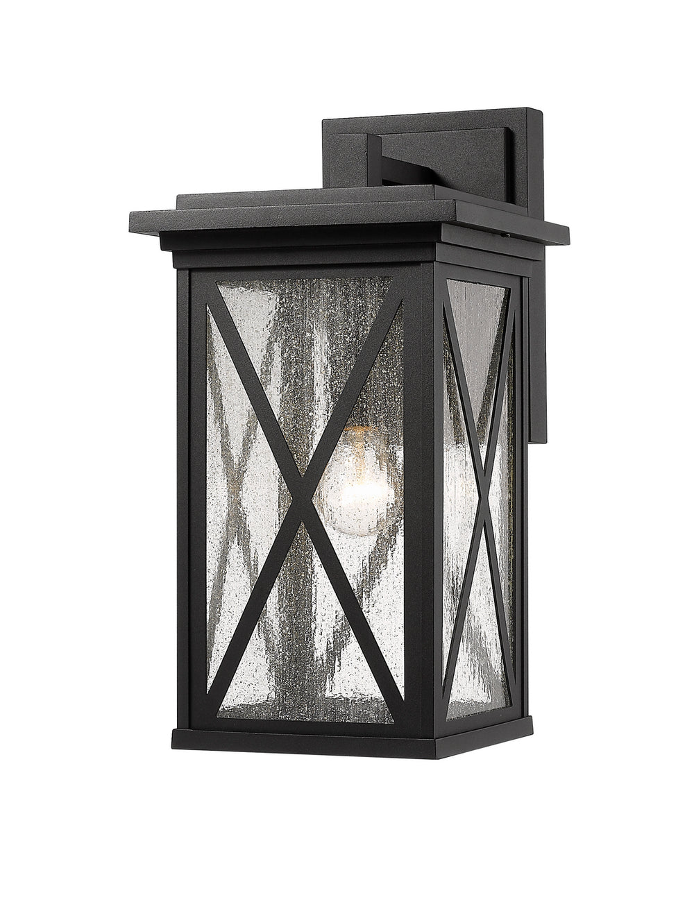 Z-Lite Canada - One Light Outdoor Wall Sconce - Brookside - Black- Union Lighting Luminaires Decor