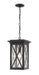 Z-Lite Canada - One Light Outdoor Chain Mount Ceiling Fixture - Brookside - Black- Union Lighting Luminaires Decor