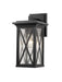 Z-Lite Canada - One Light Outdoor Wall Sconce - Brookside - Black- Union Lighting Luminaires Decor