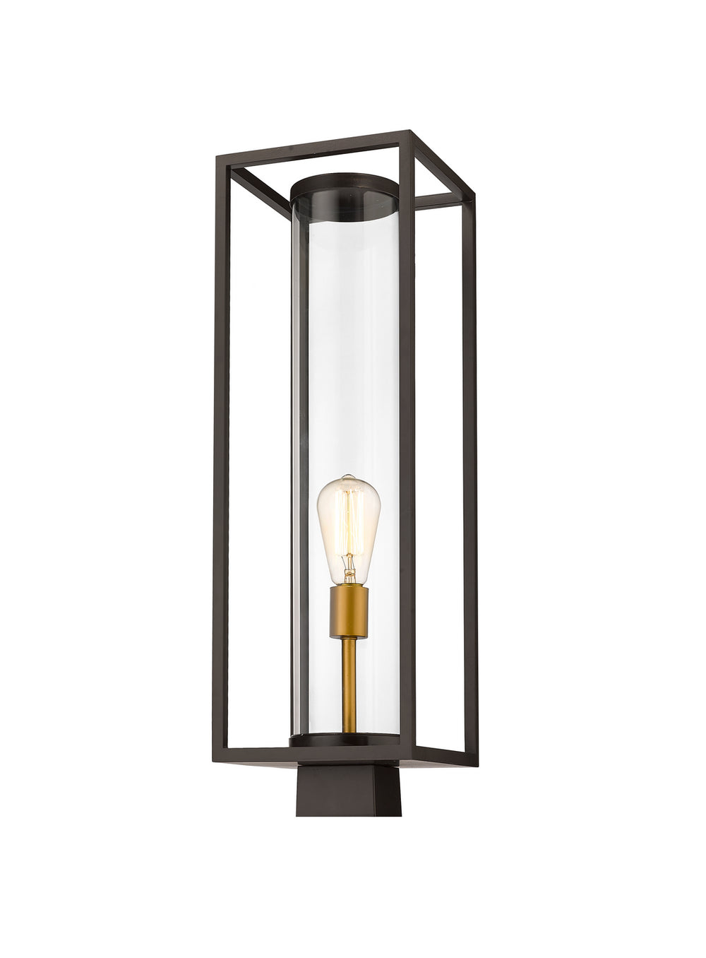 Z-Lite Canada - One Light Outdoor Post Mount - Dunbroch - Deep Bronze / Outdoor Brass- Union Lighting Luminaires Decor