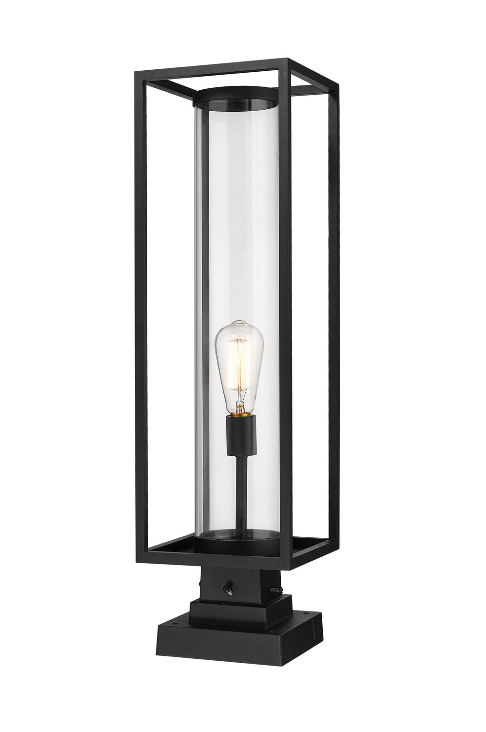 Z-Lite Canada - One Light Outdoor Pier Mount - Dunbroch - Black- Union Lighting Luminaires Decor