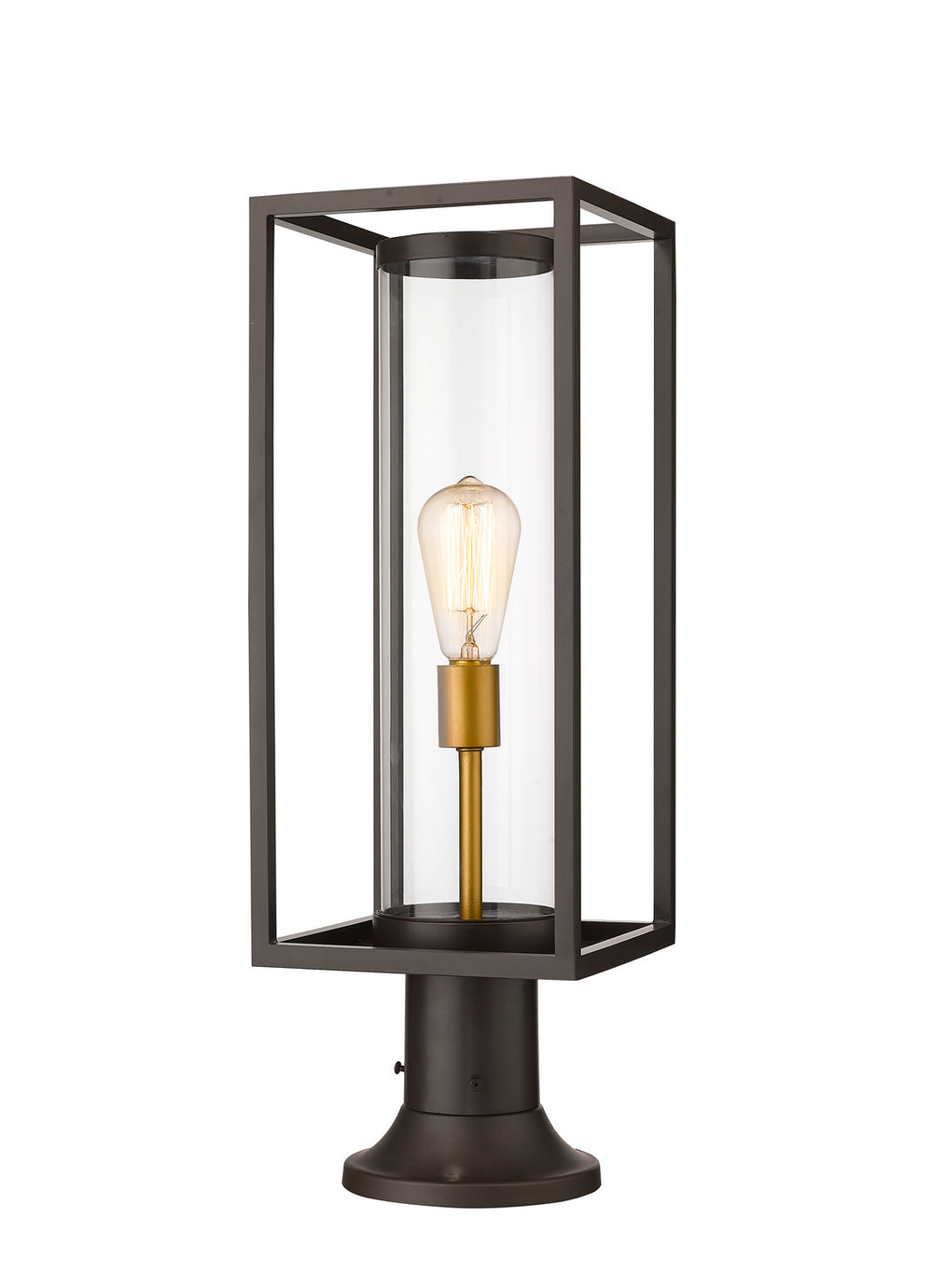 Z-Lite Canada - One Light Outdoor Pier Mount - Dunbroch - Deep Bronze / Outdoor Brass- Union Lighting Luminaires Decor