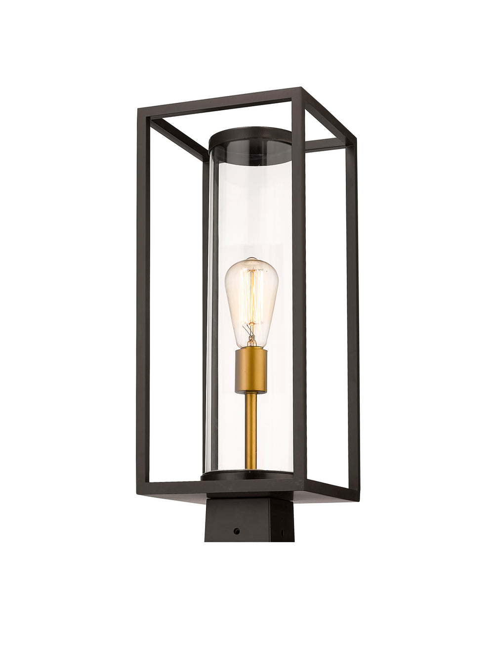 Z-Lite Canada - One Light Outdoor Post Mount - Dunbroch - Deep Bronze / Outdoor Brass- Union Lighting Luminaires Decor