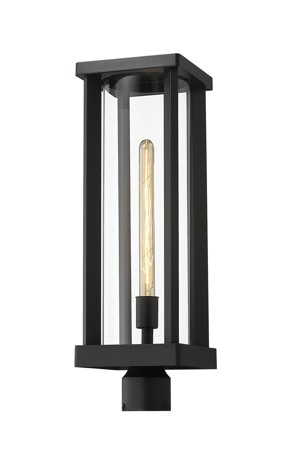Z-Lite Canada - One Light Outdoor Post Mount - Glenwood - Black- Union Lighting Luminaires Decor