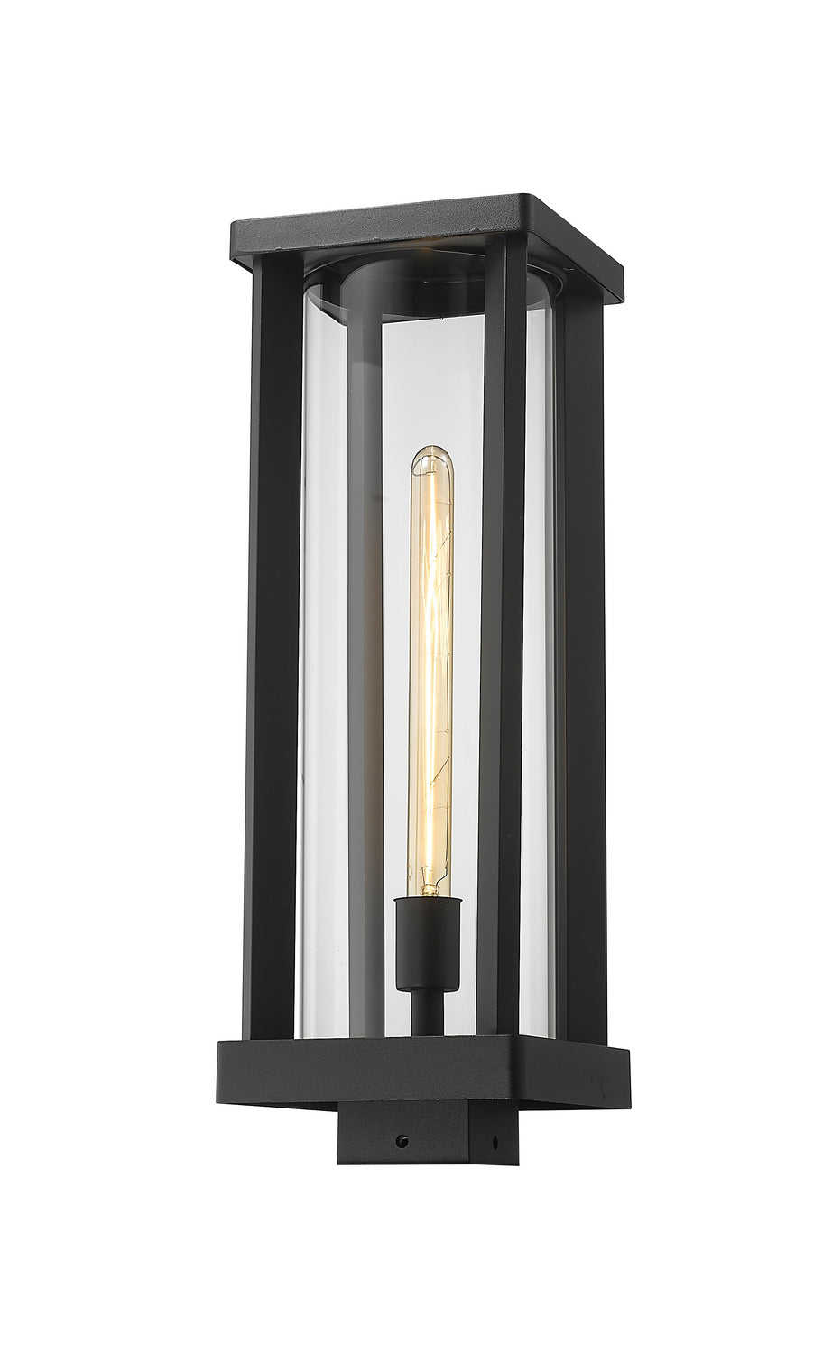 Z-Lite Canada - One Light Outdoor Post Mount - Glenwood - Black- Union Lighting Luminaires Decor