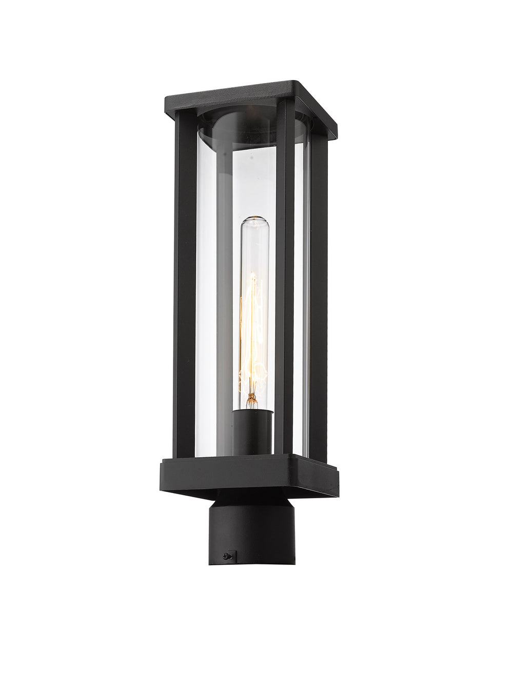Z-Lite Canada - One Light Outdoor Post Mount - Glenwood - Black- Union Lighting Luminaires Decor