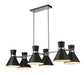 Z-Lite Canada - Six Light Chandelier - Soriano - Matte Black / Brushed Nickel- Union Lighting Luminaires Decor