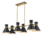 Z-Lite Canada - Six Light Chandelier - Soriano - Matte Black / Heritage Brass- Union Lighting Luminaires Decor