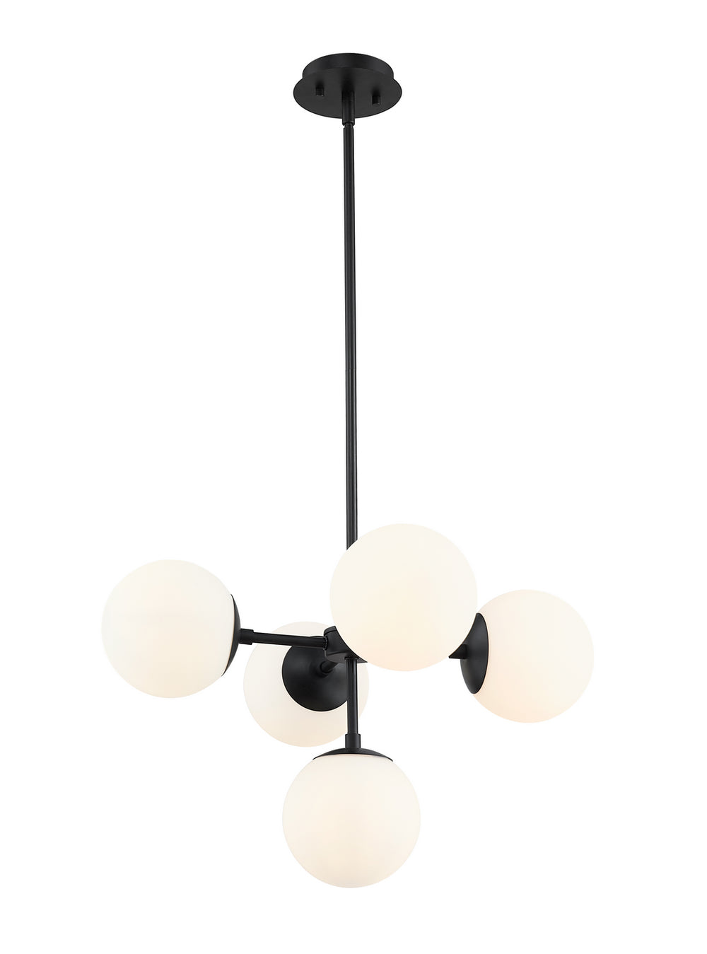 Z-Lite Canada - Five Light Pendant - Midnetic - Matte Black- Union Lighting Luminaires Decor