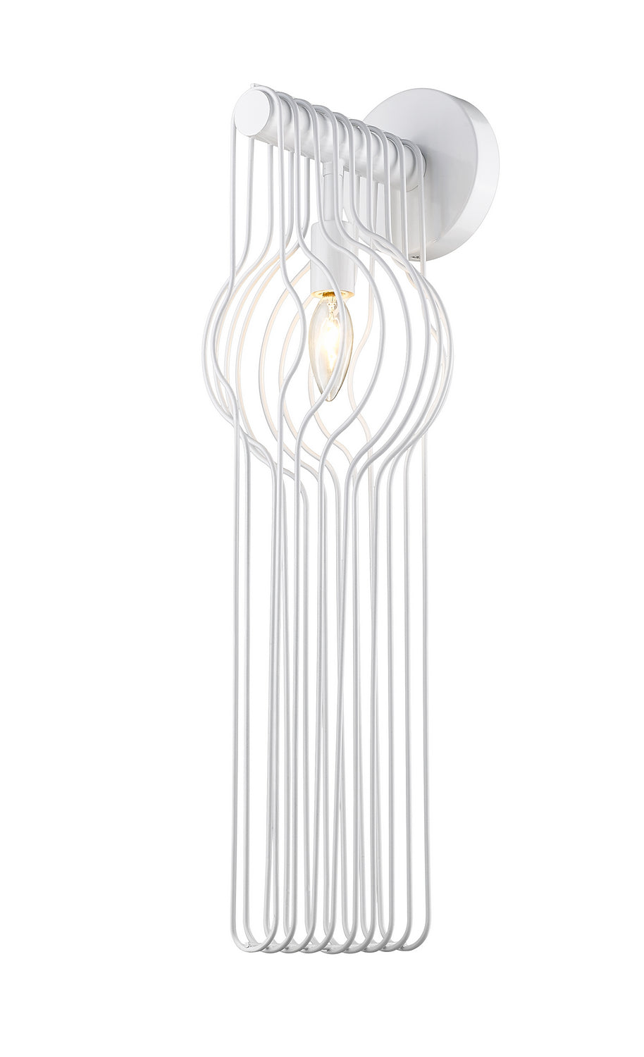 Z-Lite Canada - One Light Wall Sconce - Contour - White- Union Lighting Luminaires Decor