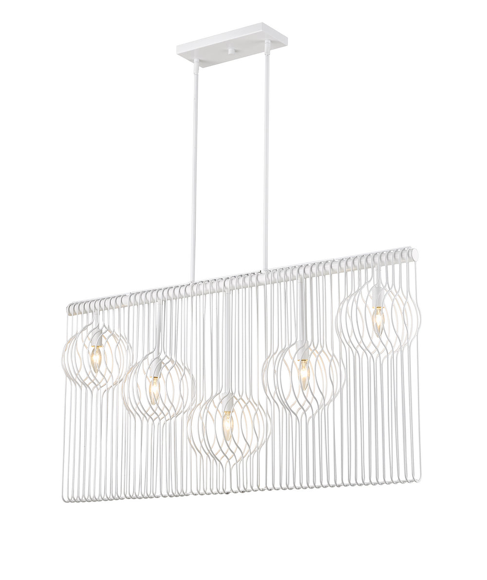 Z-Lite Canada - Five Light Chandelier - Contour - White- Union Lighting Luminaires Decor