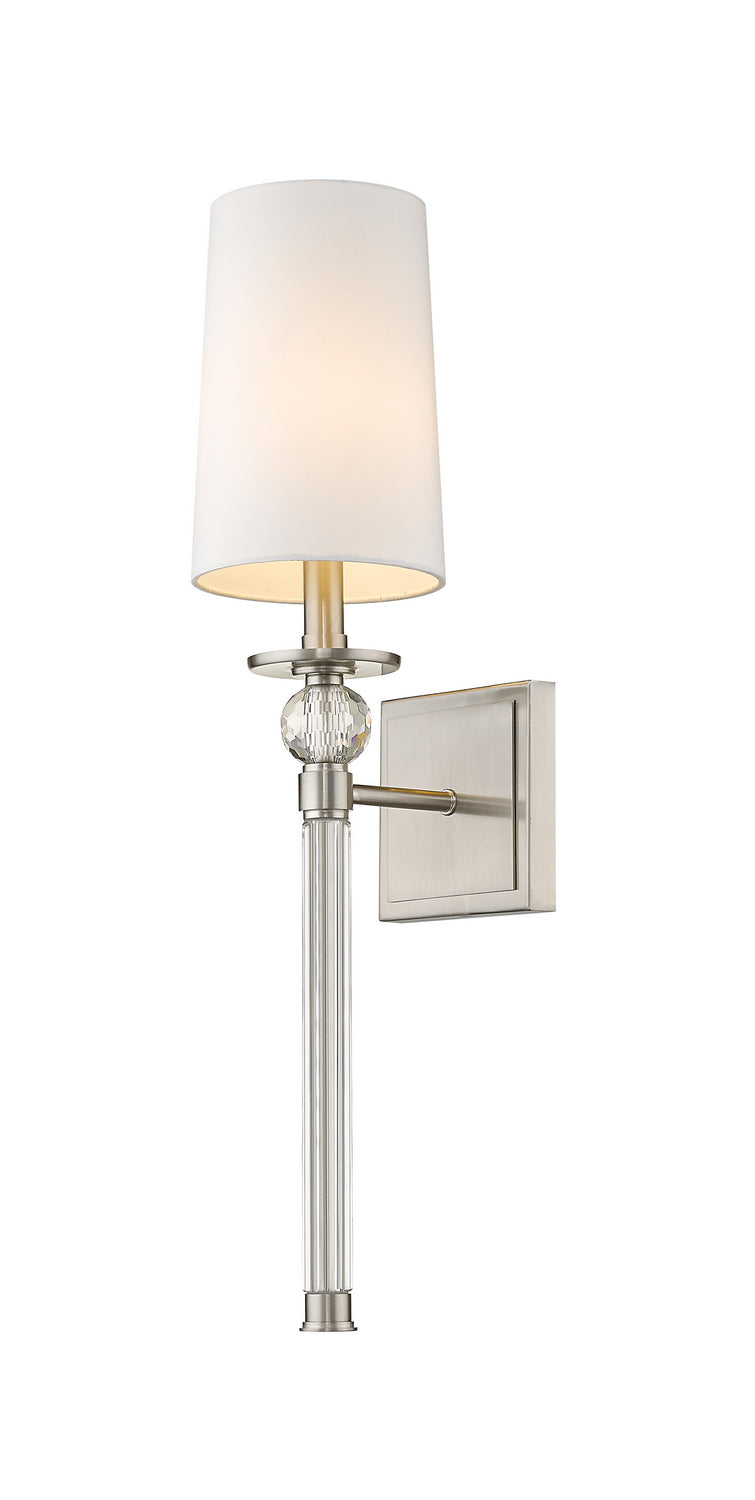 Z-Lite Canada - One Light Wall Sconce - Mia - Brushed Nickel- Union Lighting Luminaires Decor