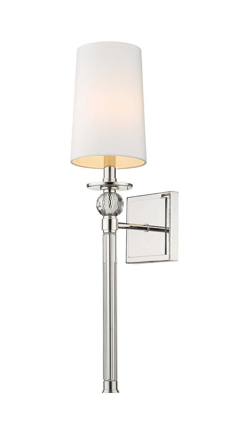 Z-Lite Canada - One Light Wall Sconce - Mia - Polished Nickel- Union Lighting Luminaires Decor