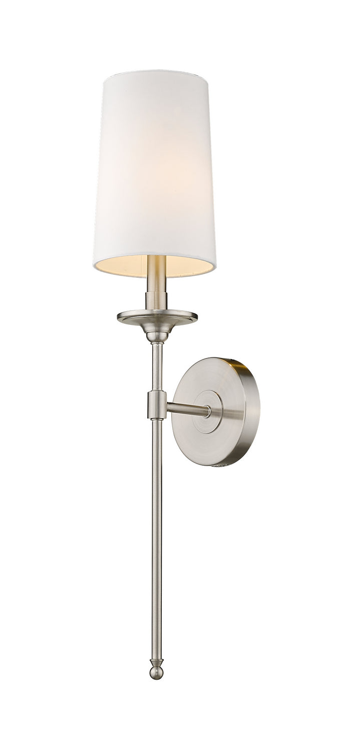 Z-Lite Canada - One Light Wall Sconce - Emily - Brushed Nickel- Union Lighting Luminaires Decor