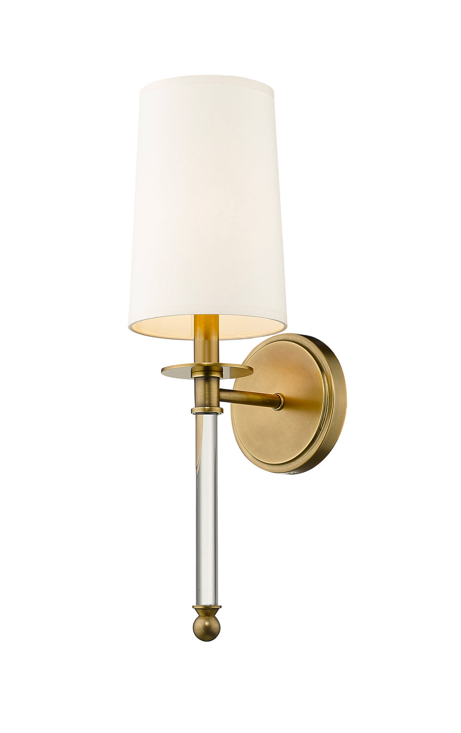 Z-Lite Canada - One Light Wall Sconce - Mila - Rubbed Brass- Union Lighting Luminaires Decor