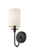 Z-Lite Canada - One Light Wall Sconce - Ella - Matte Black- Union Lighting Luminaires Decor