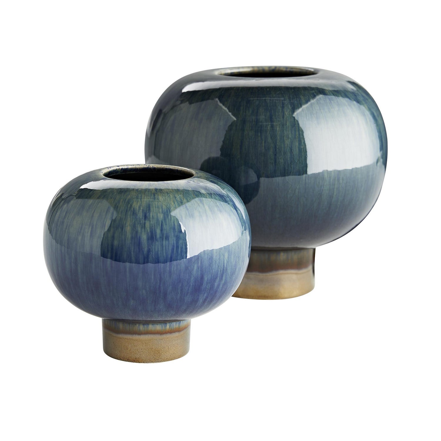 Arteriors - Vases Set of 2 - Tuttle - Peacock ad Bronze Reactive- Union Lighting Luminaires Decor
