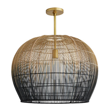 Arteriors - One Light Pendant - Swami - Natural and Black Ombre- Union Lighting Luminaires Decor