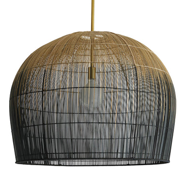 Arteriors - One Light Pendant - Swami - Natural and Black Ombre- Union Lighting Luminaires Decor