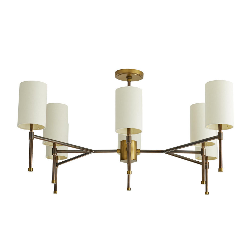 Arteriors - Eight Light Chandelier - Remington - Heritage Brass- Union Lighting Luminaires Decor