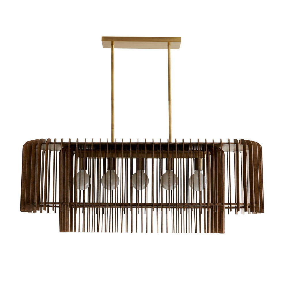 Arteriors - Five Light Chandelier - Valencia - Dark Walnut- Union Lighting Luminaires Decor