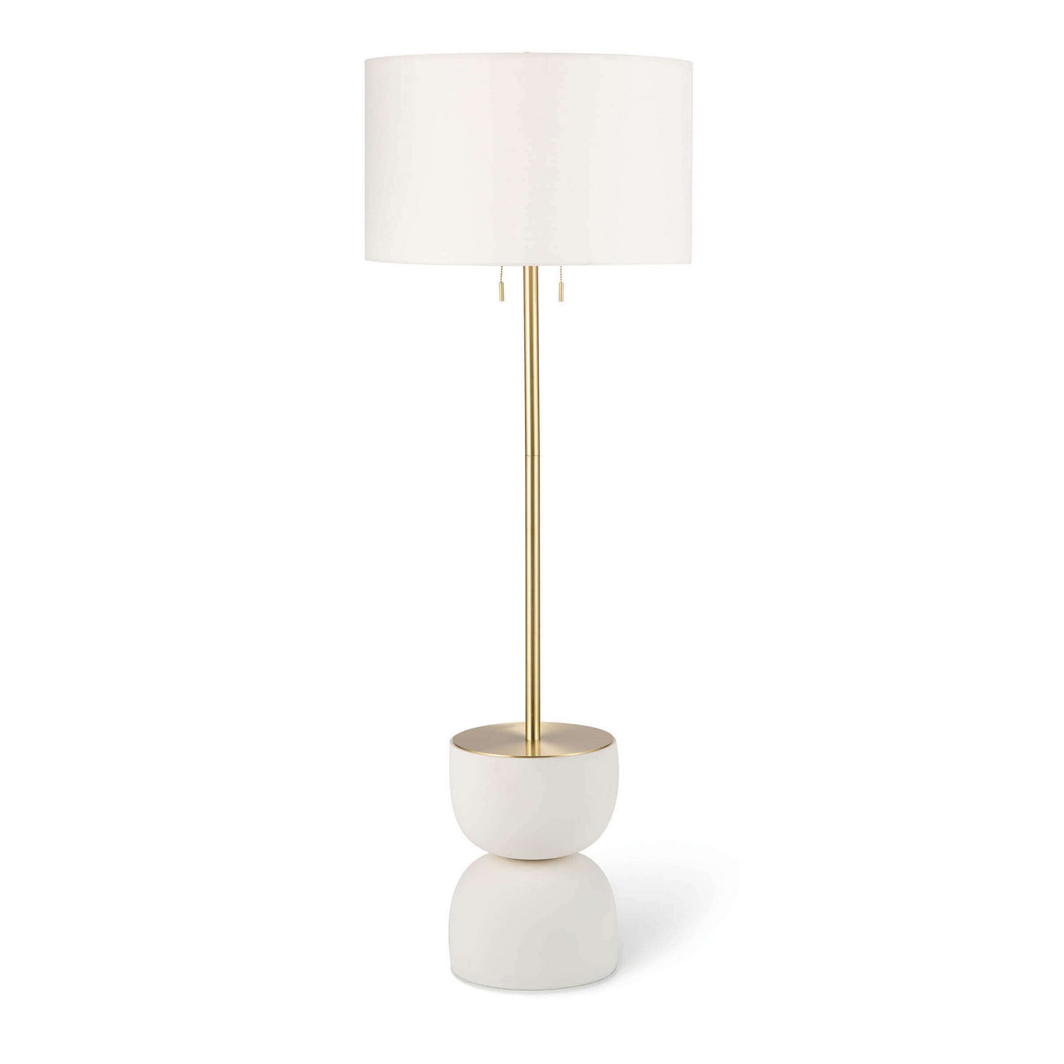 Regina Andrew - Two Light Floor Lamp - Bruno - White- Union Lighting Luminaires Decor