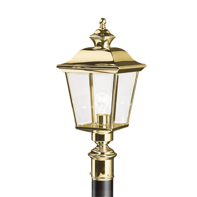 Kichler Canada - One Light Outdoor Post Mount - Bay Shore - Polished Brass- Union Lighting Luminaires Decor