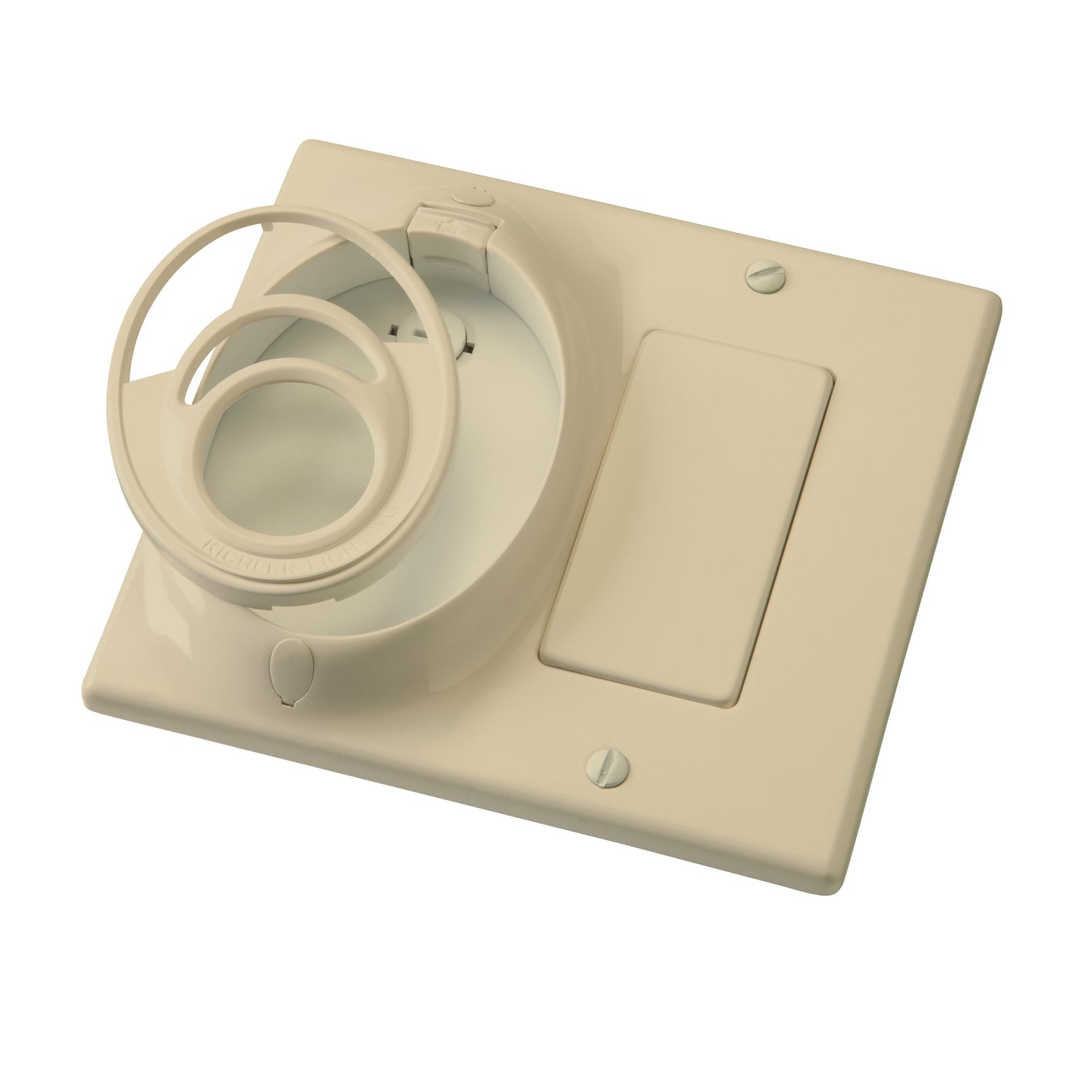 Kichler Canada - Dual Gang CoolTouch Wall Plate - Accessory - Ivory (Not Painted)- Union Lighting Luminaires Decor