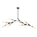 Artcraft Canada - Eight Light Chandelier - Filiali - Black & Harvest Brass- Union Lighting Luminaires Decor