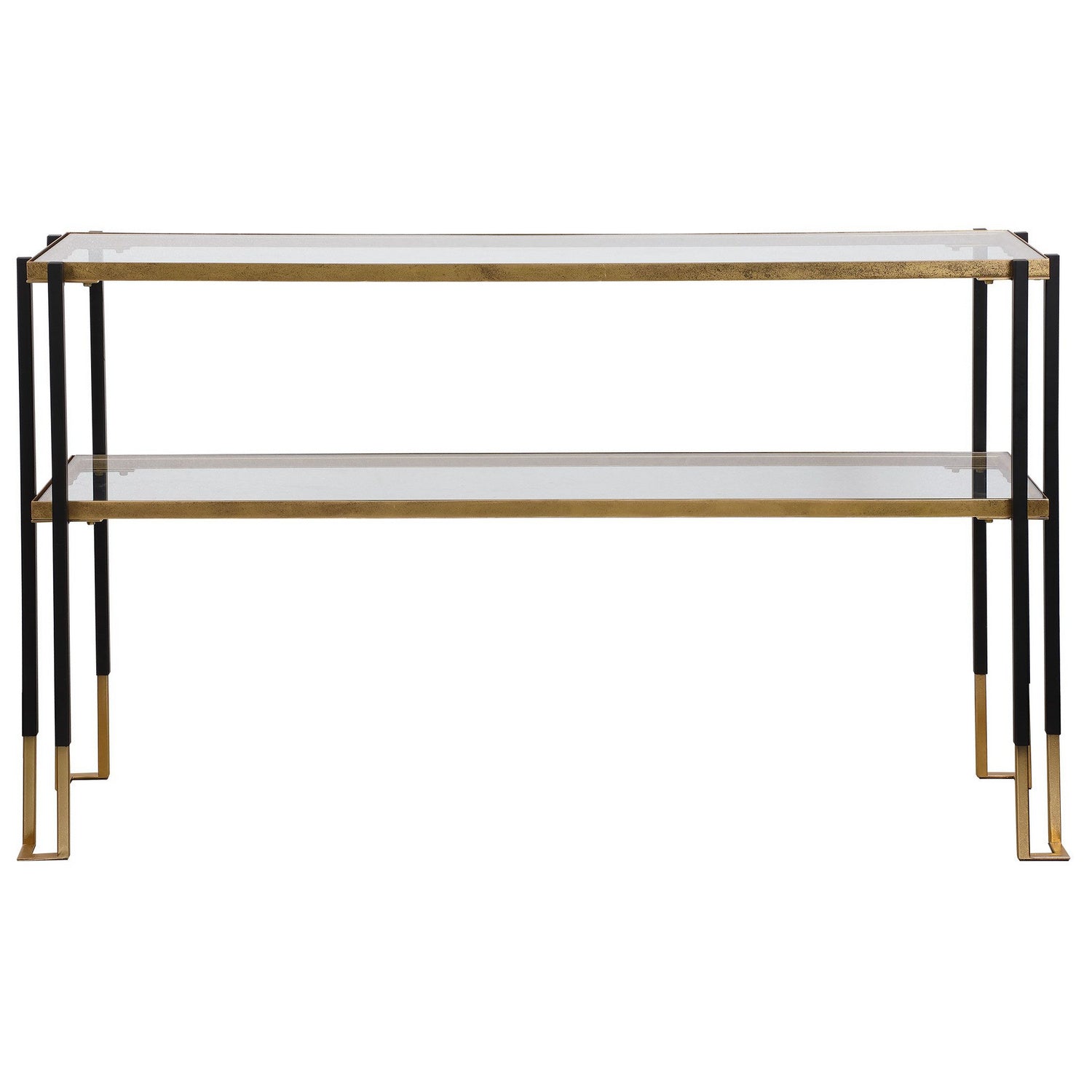 Uttermost - Console Table - Kentmore - Matte Black And Brushed Gold- Union Lighting Luminaires Decor